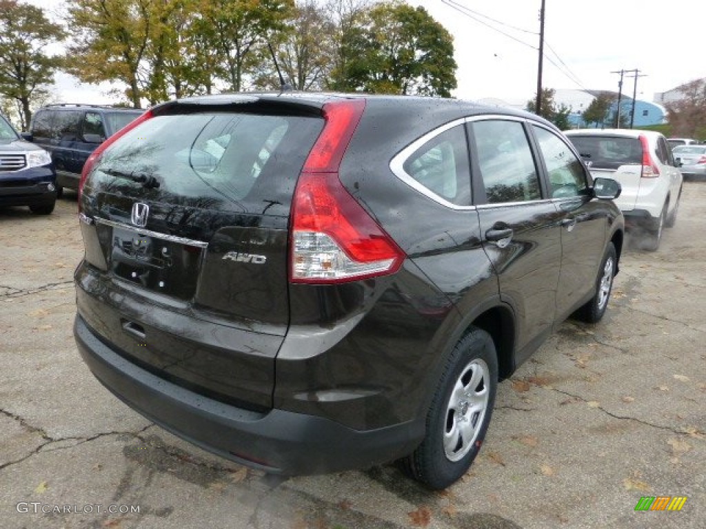 2013 CR-V LX AWD - Kona Coffee Metallic / Black photo #4