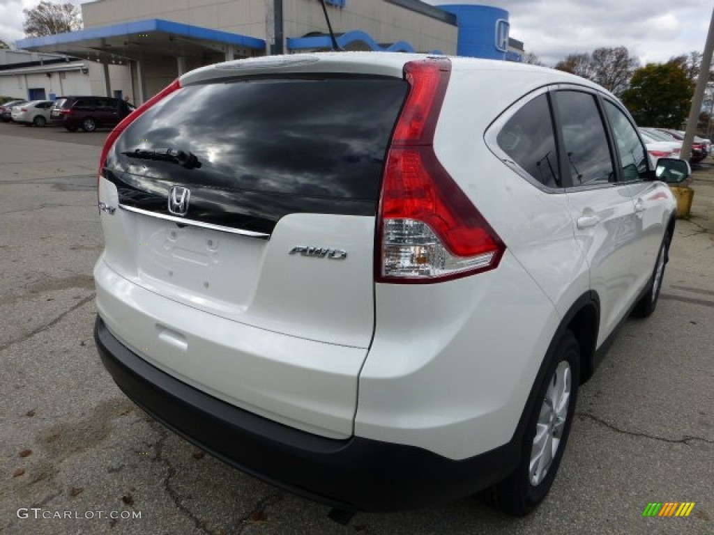 2013 CR-V EX AWD - White Diamond Pearl / Beige photo #4