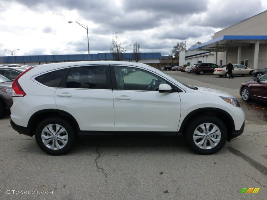 2013 CR-V EX AWD - White Diamond Pearl / Beige photo #5