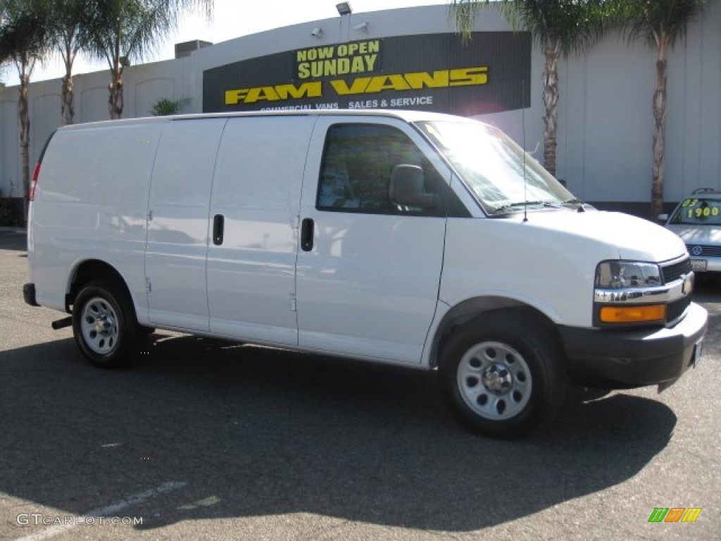 2013 Express 1500 Cargo Van - Summit White / Medium Pewter photo #1