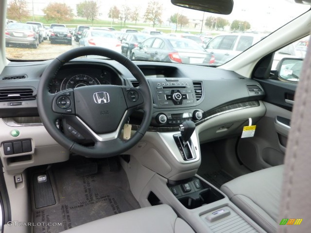 2013 Honda CR-V EX-L AWD Gray Dashboard Photo #73088514