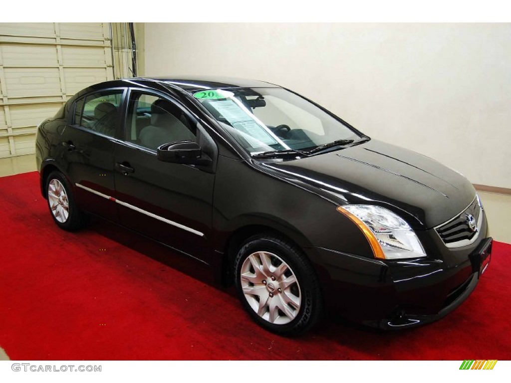 2010 Sentra 2.0 S - Espresso Black Metallic / Charcoal photo #1