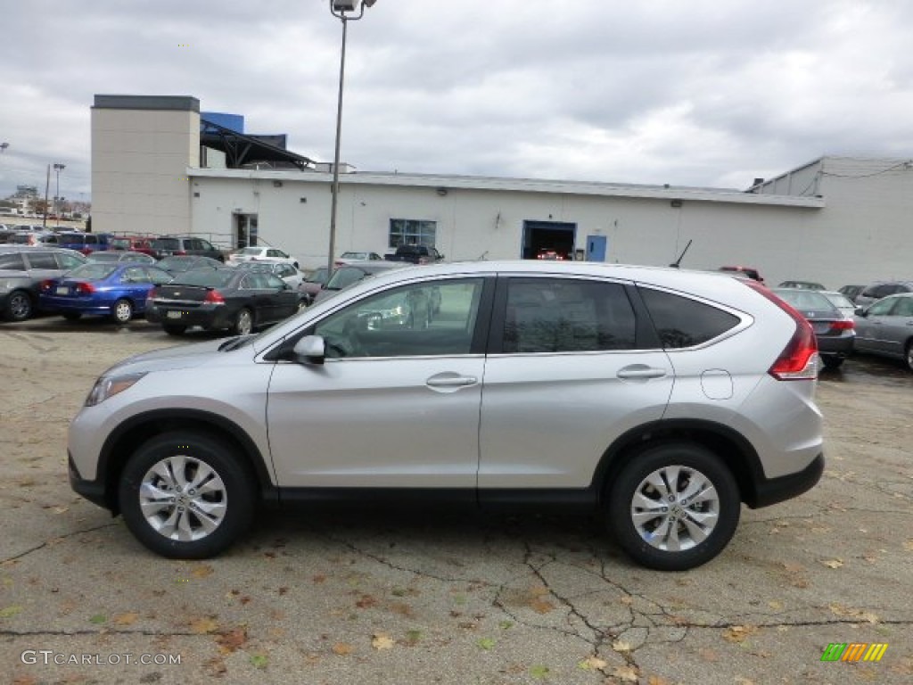 2013 CR-V EX AWD - Alabaster Silver Metallic / Black photo #1