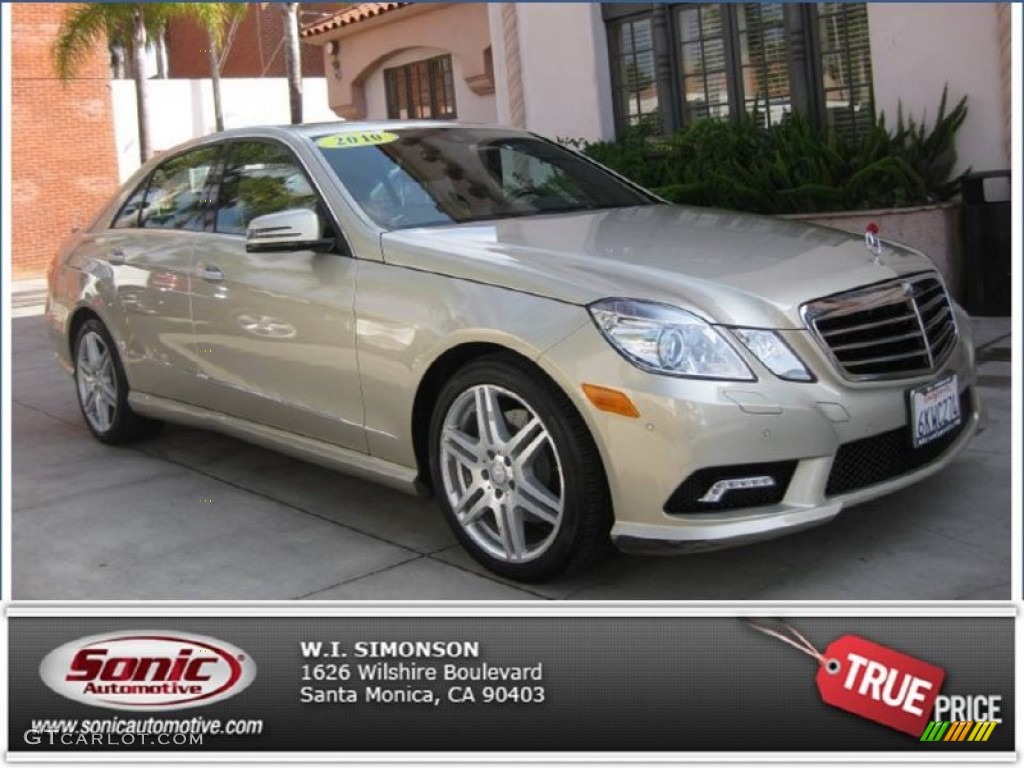 2010 E 350 Sedan - Pearl Beige Metallic / Almond Beige photo #1