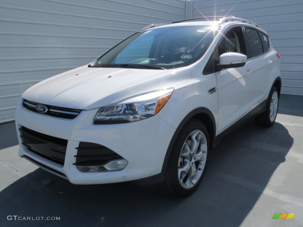 2013 Escape Titanium 2.0L EcoBoost - White Platinum Metallic Tri-Coat / Charcoal Black photo #6