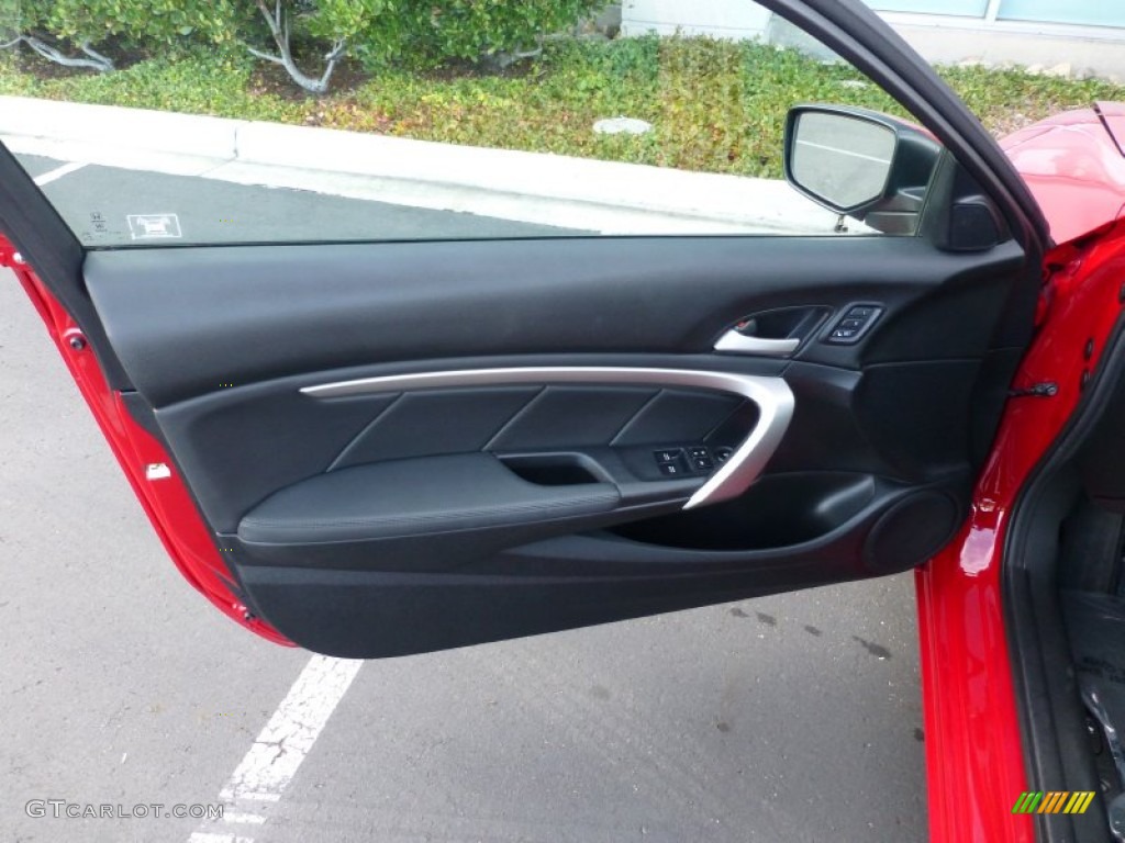 2011 Honda Accord EX-L V6 Coupe Black Door Panel Photo #73091995