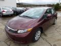 Crimson Pearl - Civic LX Sedan Photo No. 8