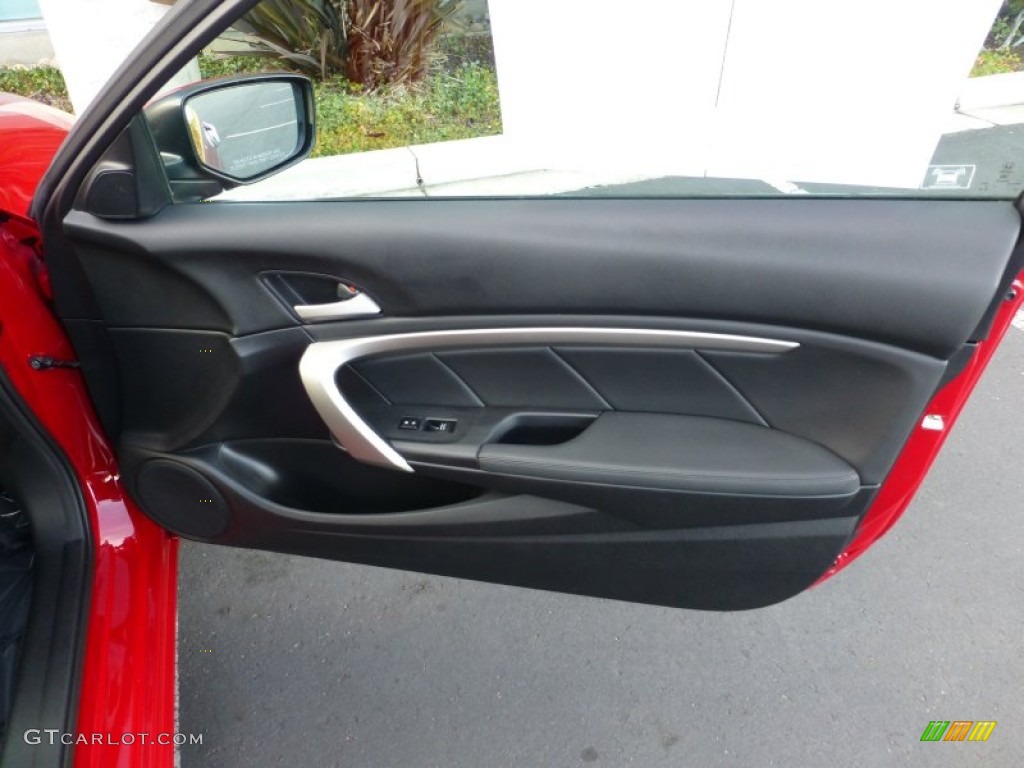 2011 Honda Accord EX-L V6 Coupe Black Door Panel Photo #73092090