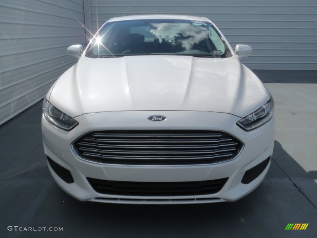 2013 Fusion SE 1.6 EcoBoost - White Platinum Metallic Tri-coat / Charcoal Black photo #7