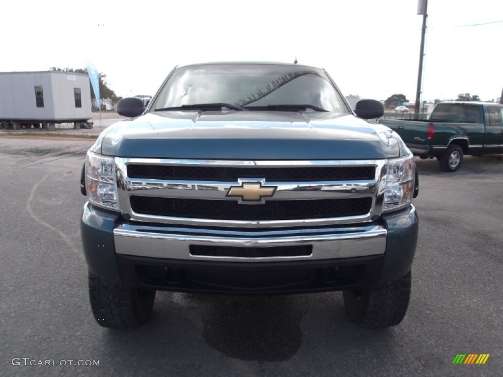 2009 Silverado 1500 LT Crew Cab 4x4 - Blue Granite Metallic / Light Titanium photo #2