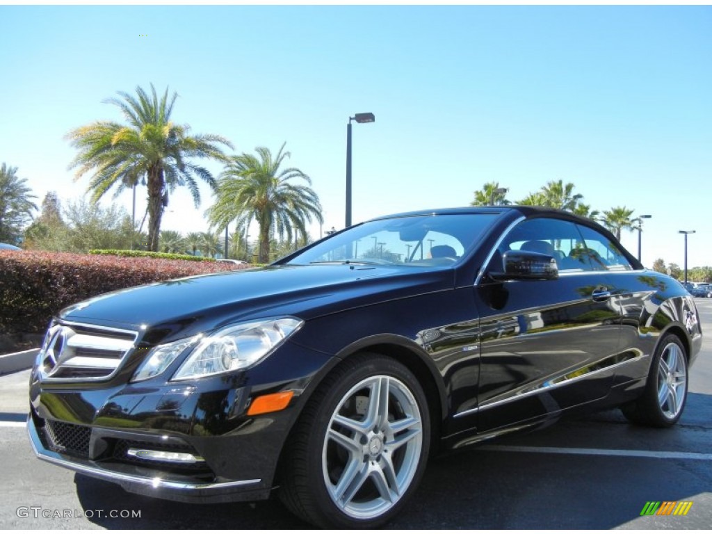 Black 2012 Mercedes-Benz E 350 Cabriolet Exterior Photo #73094025