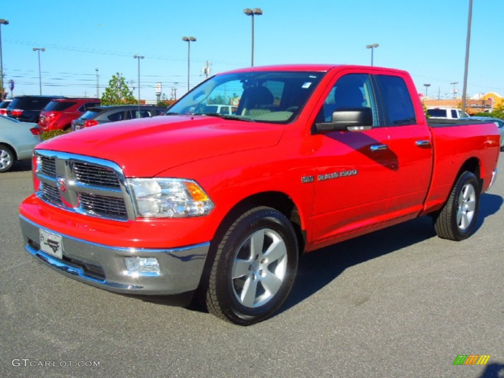 2011 Ram 1500 Big Horn Quad Cab - Flame Red / Dark Slate Gray/Medium Graystone photo #1