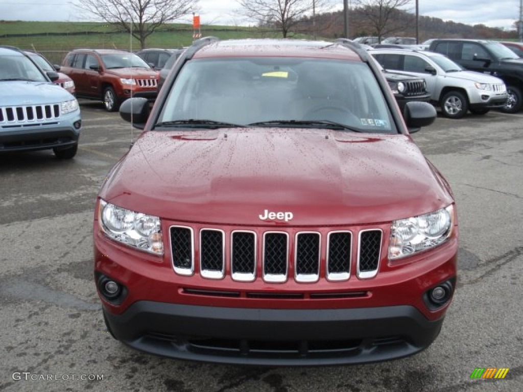 Deep Cherry Red Crystal Pearl 2013 Jeep Compass Latitude 4x4 Exterior Photo #73095327