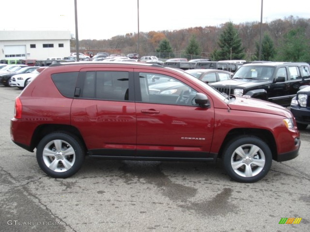 Deep Cherry Red Crystal Pearl 2013 Jeep Compass Latitude 4x4 Exterior Photo #73095369