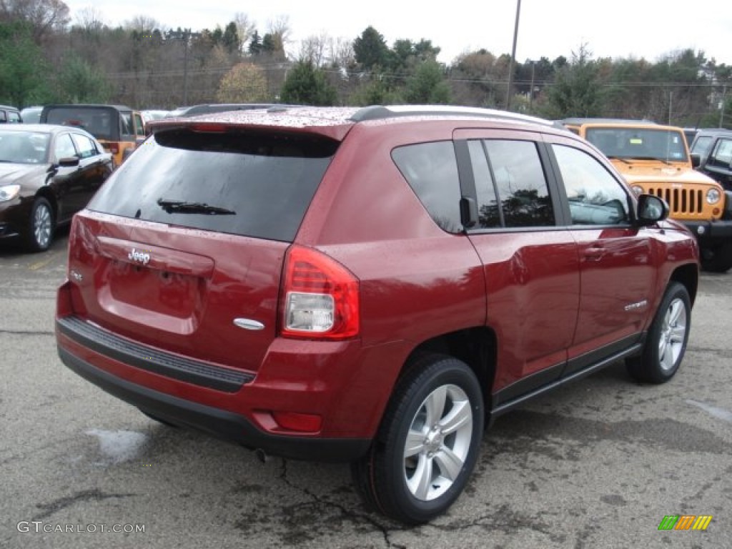 Deep Cherry Red Crystal Pearl 2013 Jeep Compass Latitude 4x4 Exterior Photo #73095393