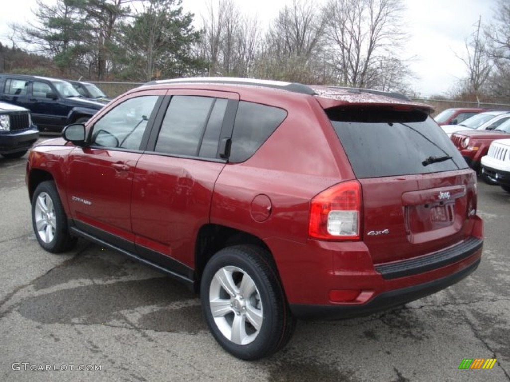 Deep Cherry Red Crystal Pearl 2013 Jeep Compass Latitude 4x4 Exterior Photo #73095435