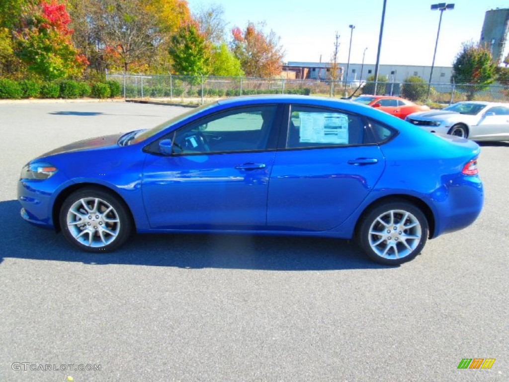 2013 Dart Rallye - Blue Streak Pearl Coat / Black/Light Diesel Gray photo #3