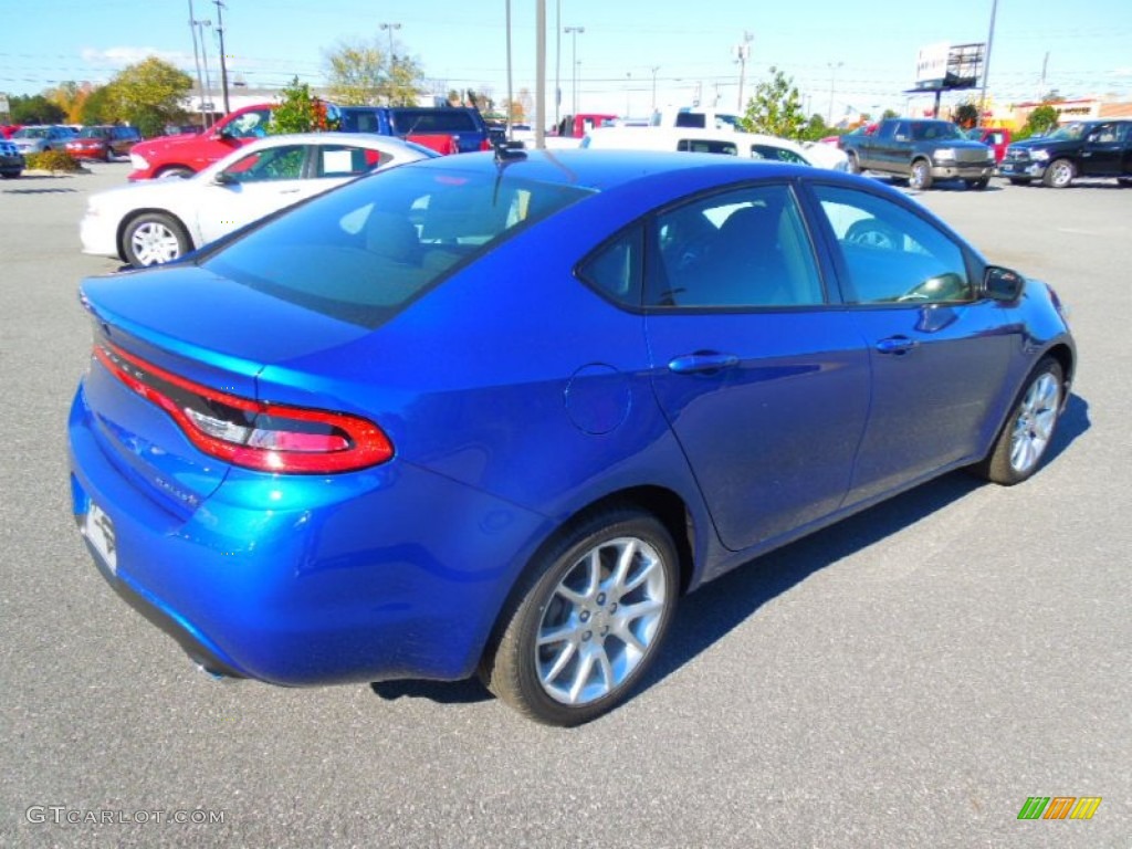 2013 Dart Rallye - Blue Streak Pearl Coat / Black/Light Diesel Gray photo #5