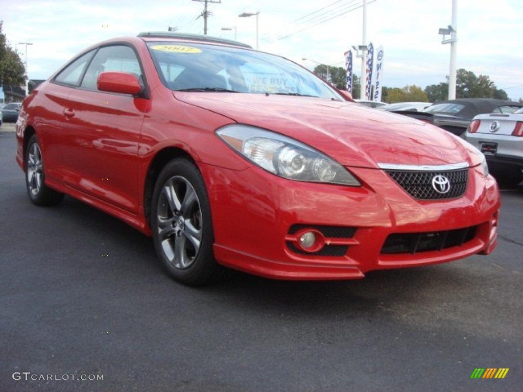 2007 Solara Sport V6 Coupe - Absolutely Red / Dark Stone photo #1