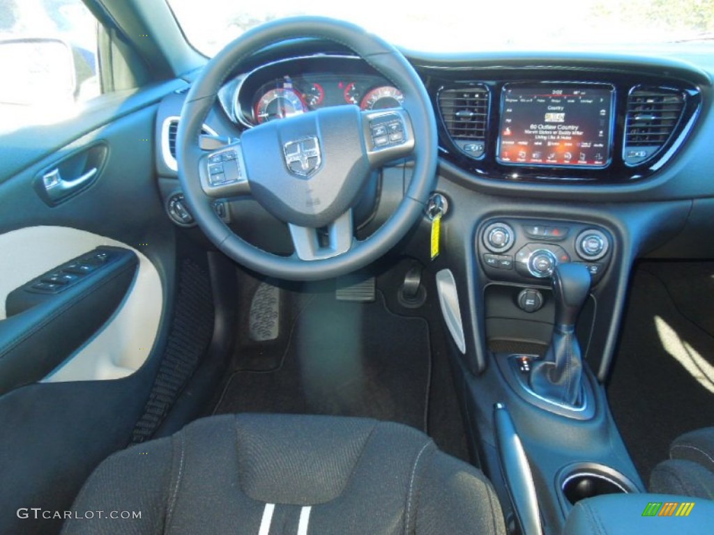 2013 Dart Rallye - Blue Streak Pearl Coat / Black/Light Diesel Gray photo #19