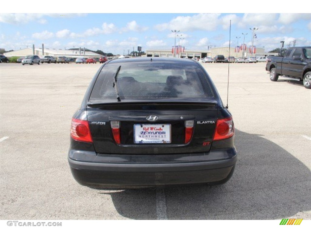 2005 Elantra GT Hatchback - Black Obsidian / Gray photo #5