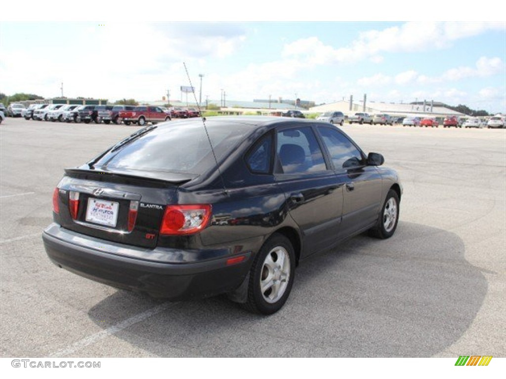 2005 Elantra GT Hatchback - Black Obsidian / Gray photo #6
