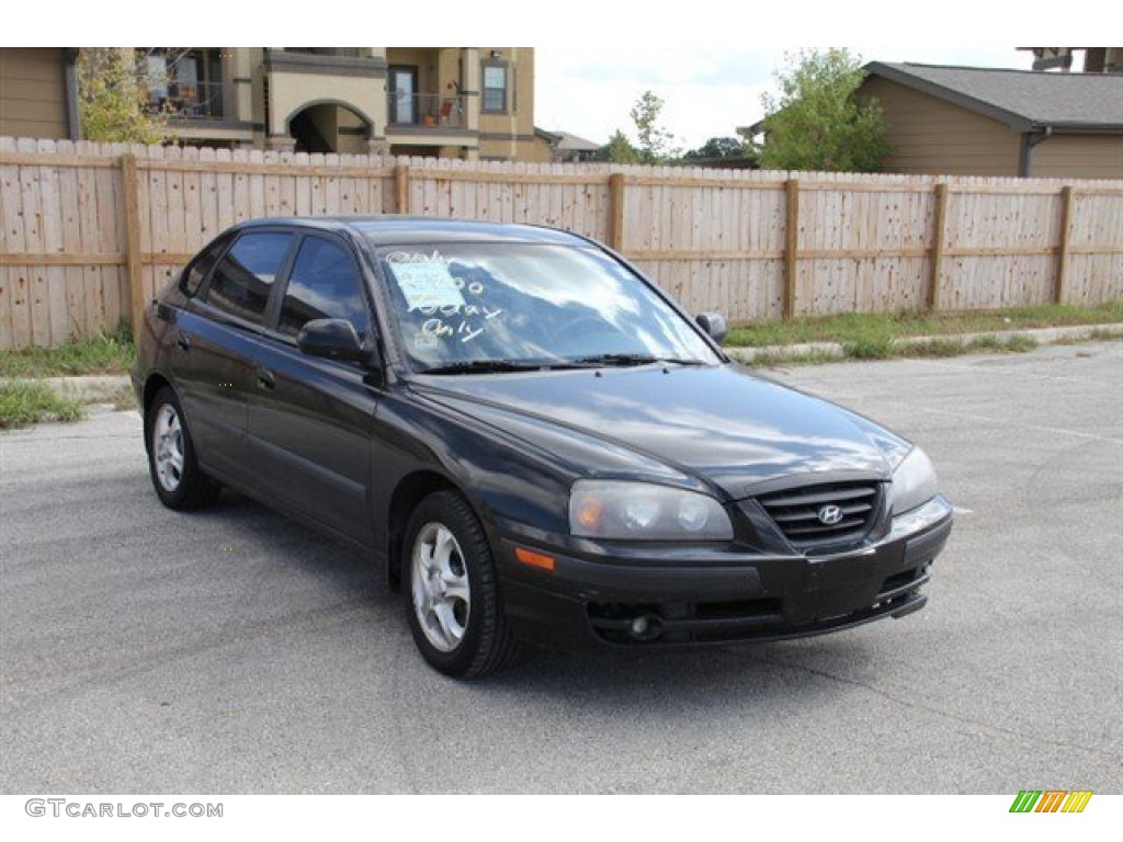 2005 Elantra GT Hatchback - Black Obsidian / Gray photo #8