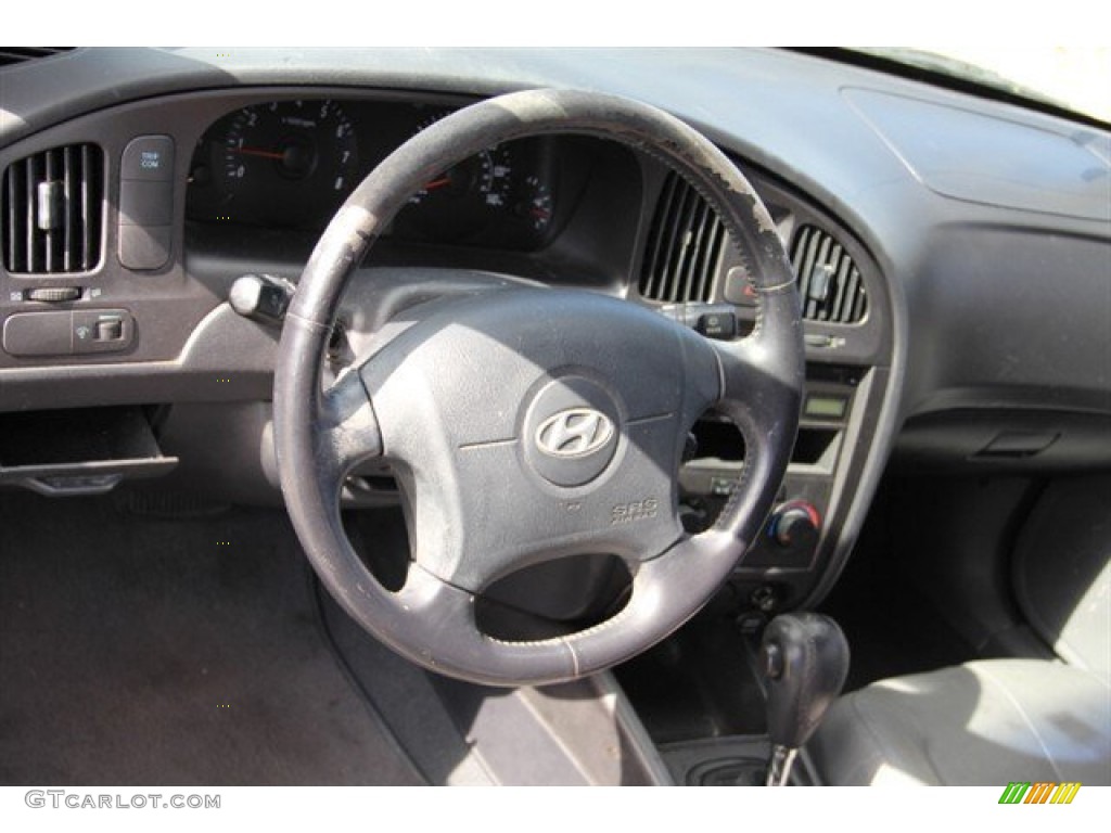 2005 Elantra GT Hatchback - Black Obsidian / Gray photo #10