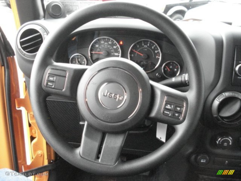 2013 Jeep Wrangler Sport 4x4 Black Steering Wheel Photo #73097201