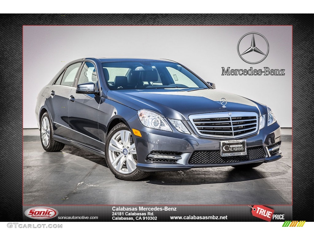 2013 E 350 BlueTEC Sedan - Steel Grey Metallic / Black photo #1