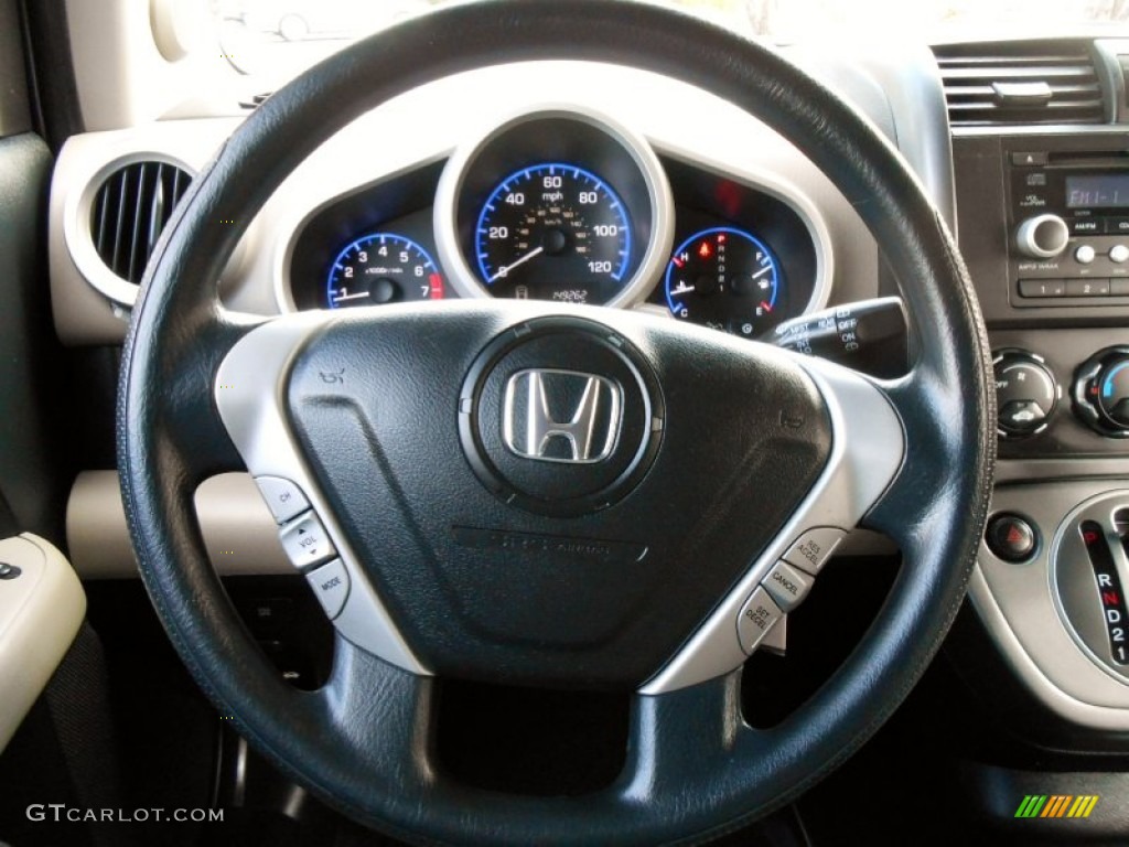 2007 Honda Element EX AWD Black/Titanium Steering Wheel Photo #73098045