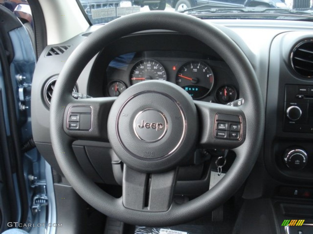 2013 Jeep Compass Sport Dark Slate Gray Steering Wheel Photo #73098081