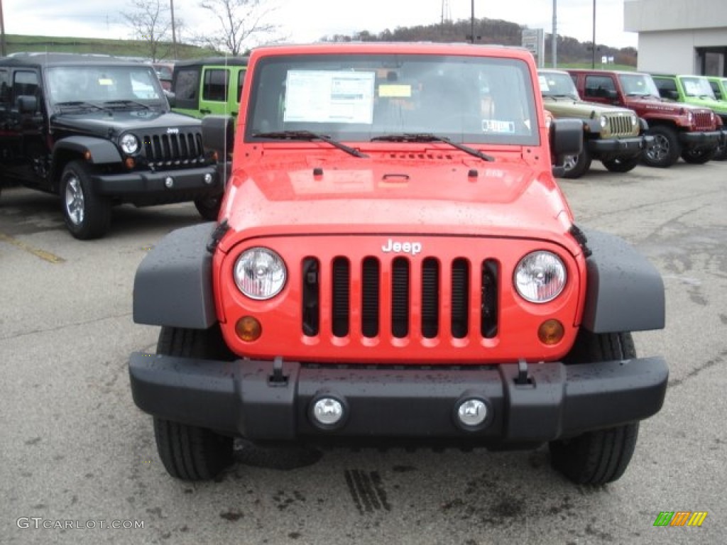 2013 Wrangler Unlimited Sport 4x4 - Rock Lobster Red / Black photo #3