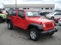 2013 Rock Lobster Red Jeep Wrangler Unlimited Sport 4x4  photo #4