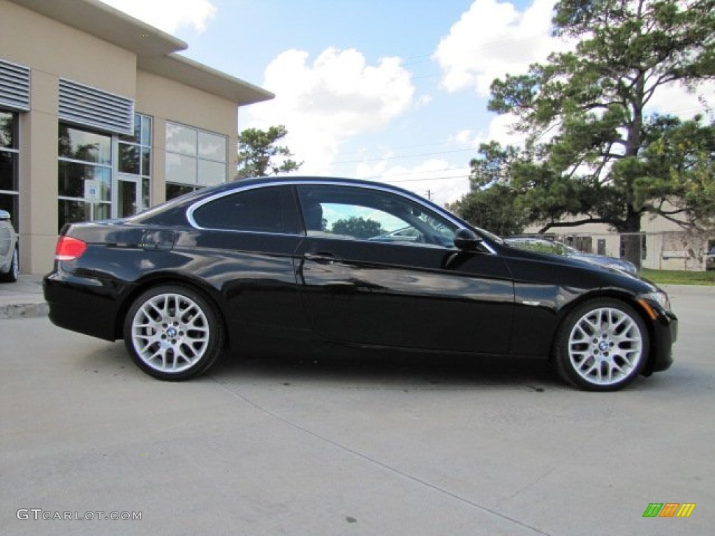 2008 3 Series 328i Coupe - Jet Black / Black photo #11