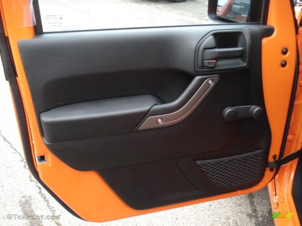 2013 Jeep Wrangler Sport 4x4 Black Door Panel Photo #73099179