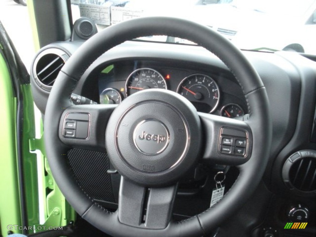2013 Jeep Wrangler Unlimited Sport 4x4 Black Steering Wheel Photo #73099716