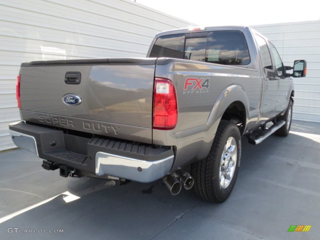 2012 F250 Super Duty Lariat Crew Cab 4x4 - Sterling Grey Metallic / Black photo #3