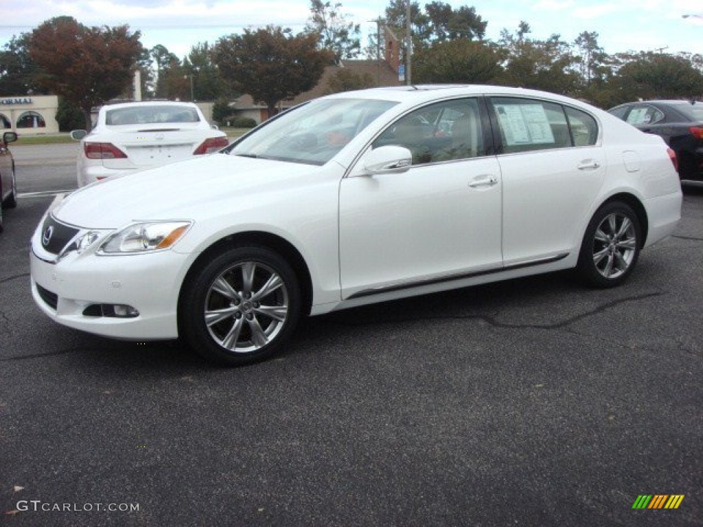 2010 GS 350 AWD - Starfire Pearl White / Parchment photo #6