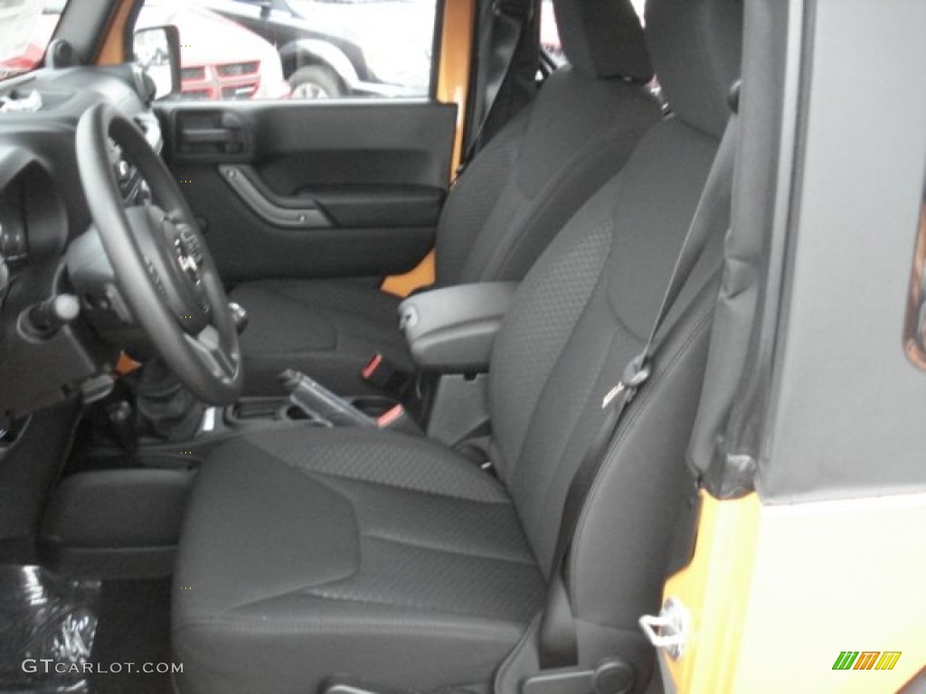 Black Interior 2013 Jeep Wrangler Unlimited Sport 4x4 Photo #73100385