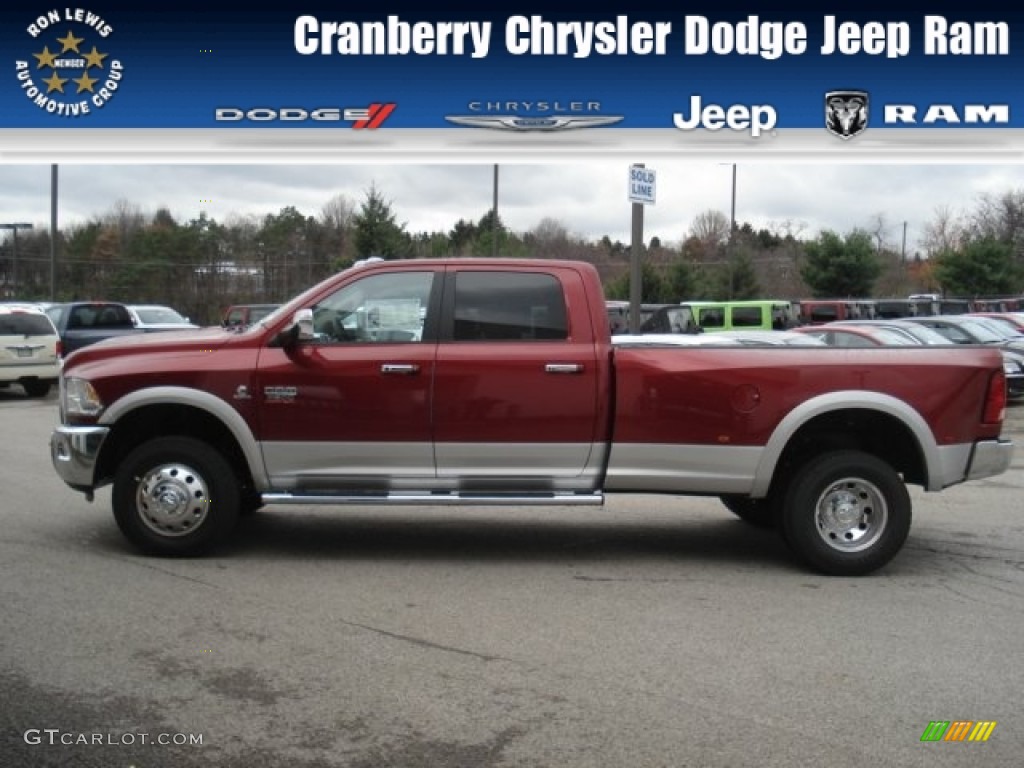 2012 Ram 3500 HD Laramie Crew Cab 4x4 Dually - Deep Cherry Red Crystal Pearl / Dark Slate photo #1