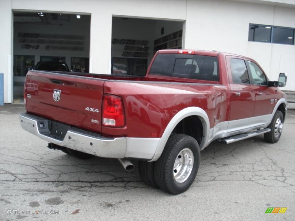 Deep Cherry Red Crystal Pearl 2012 Dodge Ram 3500 HD Laramie Crew Cab 4x4 Dually Exterior Photo #73102785