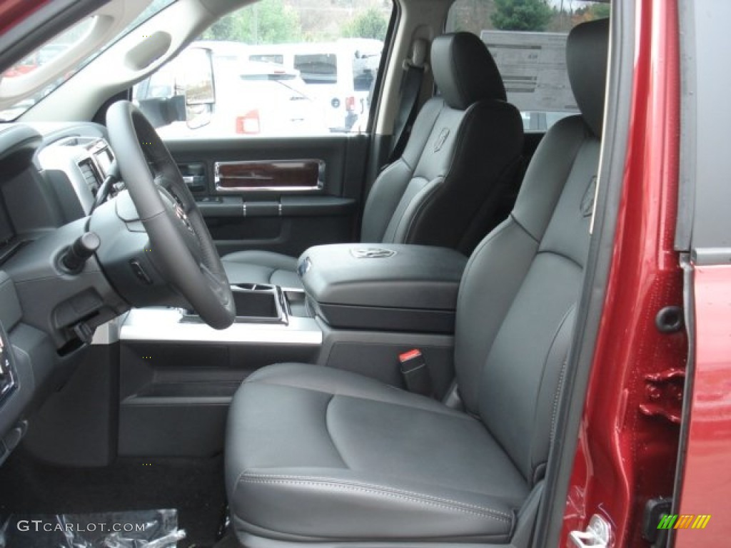 2012 Dodge Ram 3500 HD Laramie Crew Cab 4x4 Dually Front Seat Photo #73102875