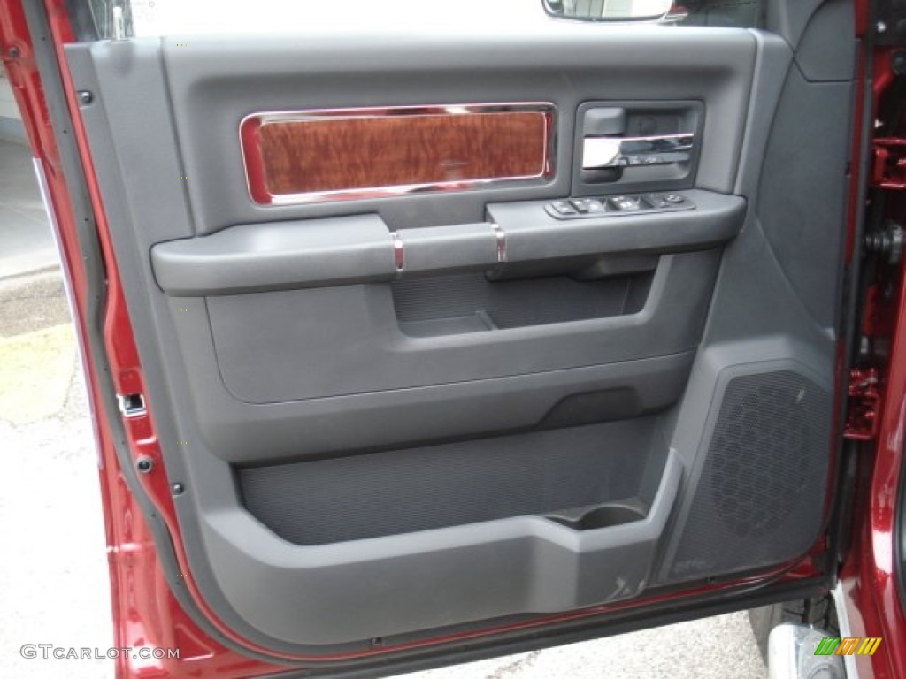 2012 Dodge Ram 3500 HD Laramie Crew Cab 4x4 Dually Dark Slate Door Panel Photo #73102896