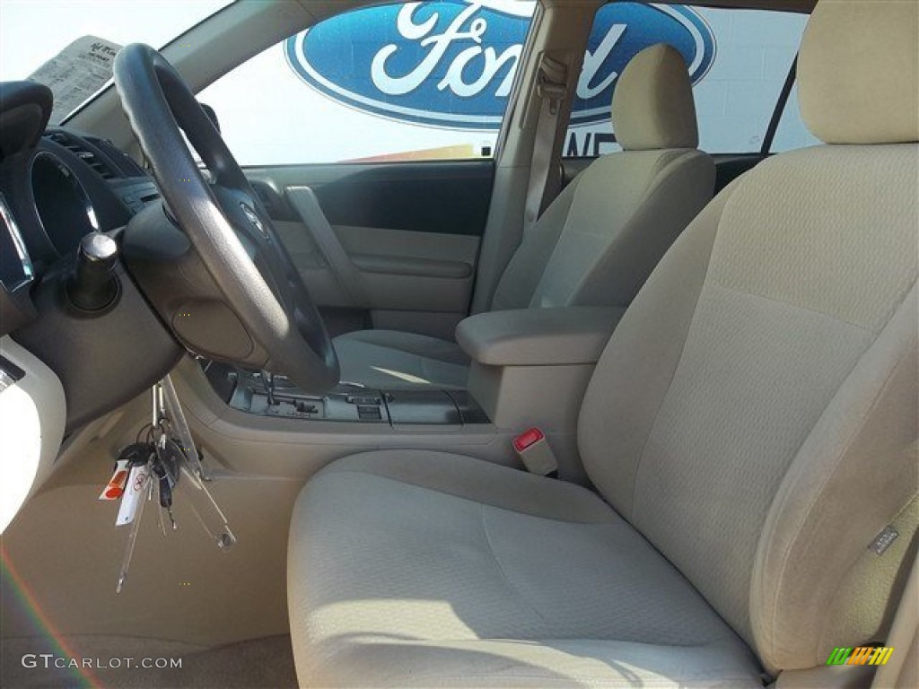 2010 Highlander V6 - Cypress Green Pearl / Sand Beige photo #33