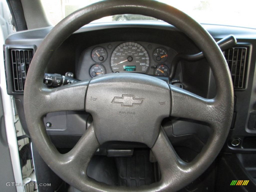 2004 Chevrolet Express 3500 Commercial Van Medium Dark Pewter Steering Wheel Photo #73104353
