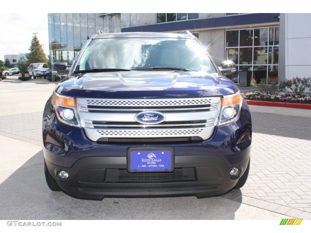 2011 Explorer XLT - Kona Blue Metallic / Medium Light Stone photo #3