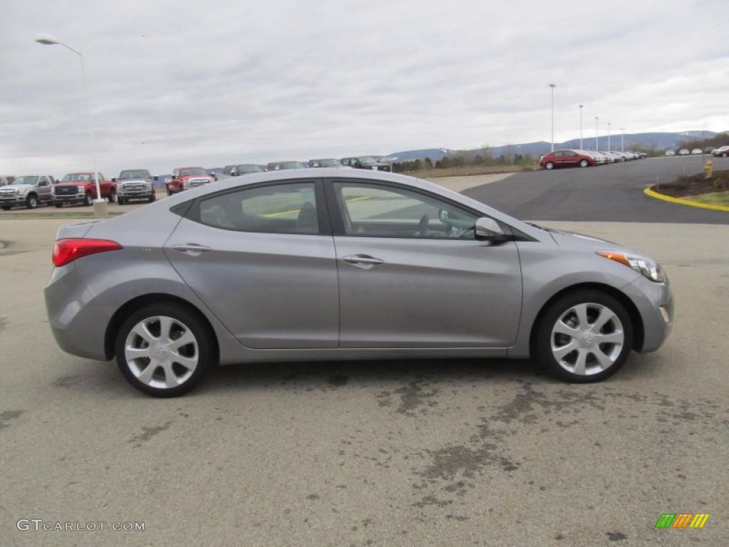 2012 Elantra Limited - Harbor Gray Metallic / Gray photo #4
