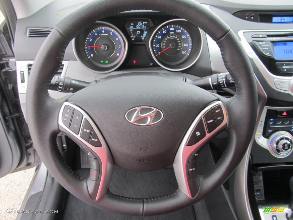 2012 Elantra Limited - Harbor Gray Metallic / Gray photo #11