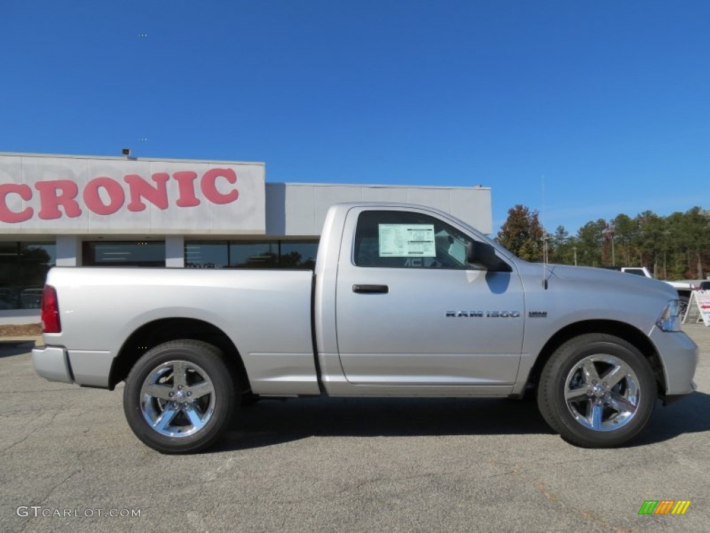 2012 Ram 1500 Express Regular Cab - Bright Silver Metallic / Dark Slate Gray/Medium Graystone photo #8